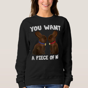 Sweatshirt Des Ados amusants de Pâques disent du lapin au cho