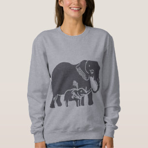 Sweatshirt des éléphants Raglan