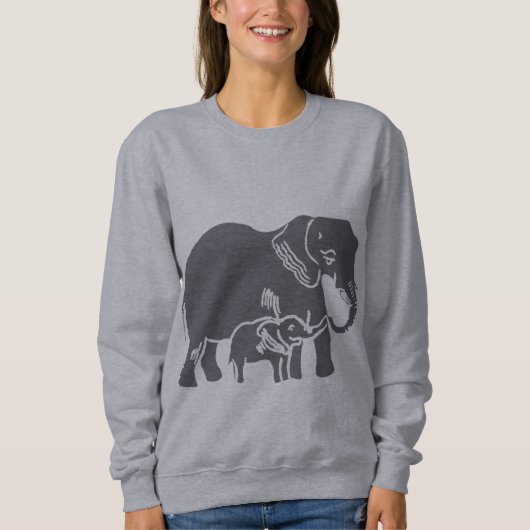 Sweatshirt des éléphants Raglan (Devant)