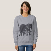 Sweatshirt des éléphants Raglan (Devant entier)