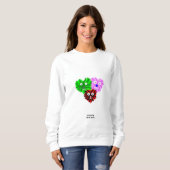 Sweatshirt des femmes dans le coeur (Devant entier)