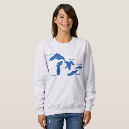 Sweatshirt des femmes des Grands Lacs (Devant entier)