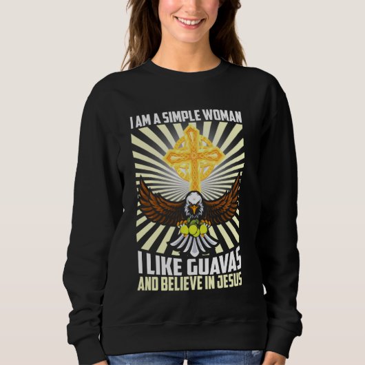 Sweatshirt Des Femmes Simples Comme Guava Et Croire En Jésus (Devant)