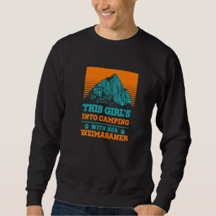 Sweatshirt Des Filles En Camping Avec Son Chien Weimaraner Ma