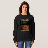 Sweatshirt Des Filles En Camping Avec Son Chihuahua Chiwawa C (Devant entier)