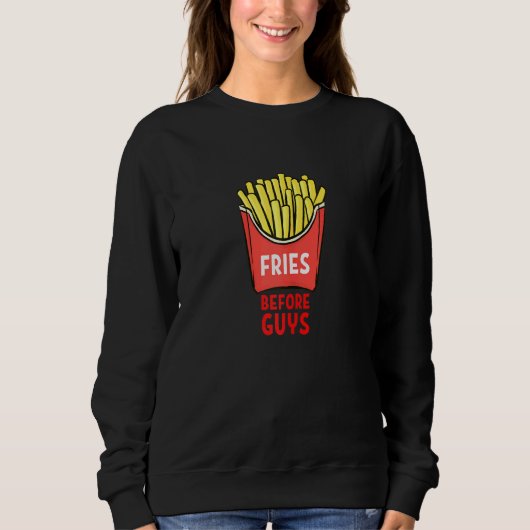 Sweatshirt Des Filles Fries Devant Des Gars Pour Femmes (Devant)