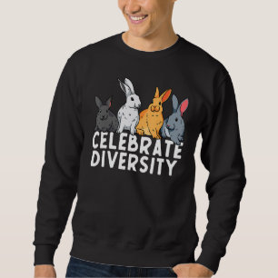 Sweatshirt Des lapins de lapin blanc Brown et noir célèbrent