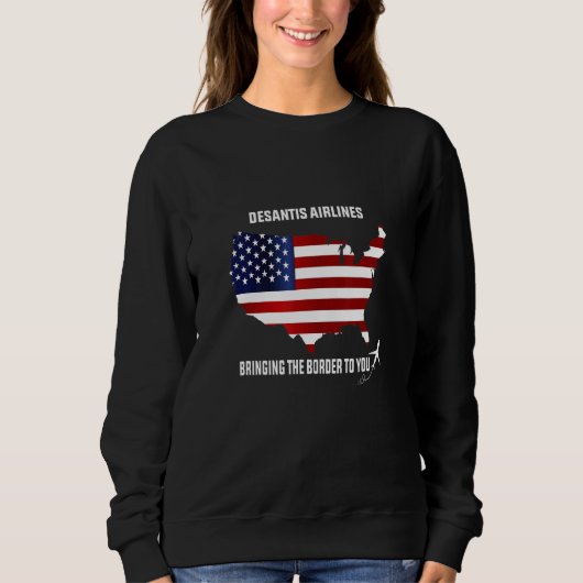 Sweatshirt DeSantis Airlines Funny Meme (Devant)