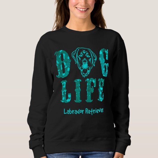 Sweatshirt Design avec Turqouise Labrador Retriever Lab (Devant)