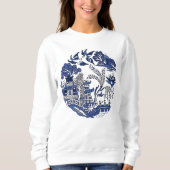 Sweatshirt Design classique de saule bleu (Devant)