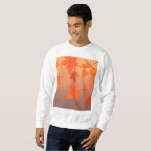 Sweatshirt Design d'automne avec feuilles d'érable et effet b (Devant entier)