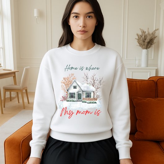 Sweatshirt Design de maison d'hiver confortable Aquarelle