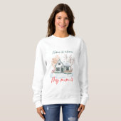Sweatshirt Design de maison d'hiver confortable Aquarelle (Devant entier)