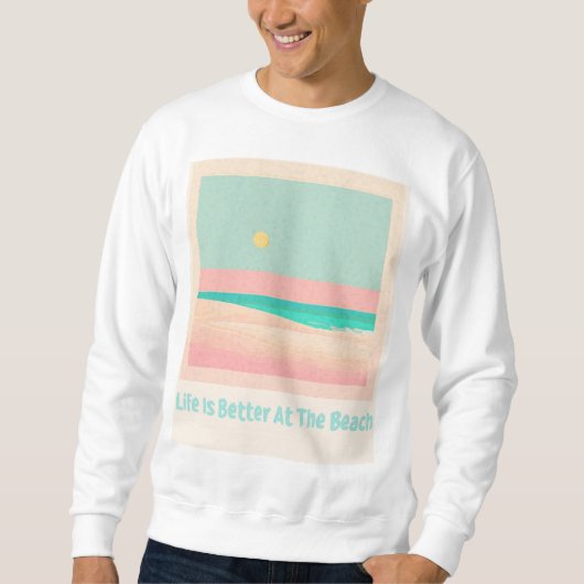 Sweatshirt Design de plage (Devant)