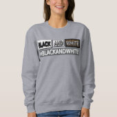 Sweatshirt Design d'expression mignon "#BLACKANDWHITE". Comma (Devant)