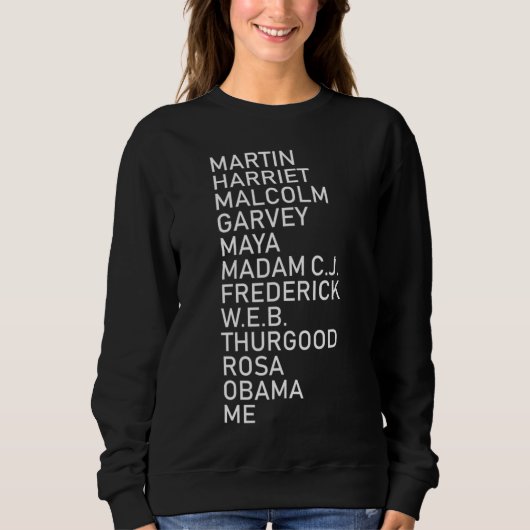 Sweatshirt Design graphique de Black History Month Black Lead (Devant)