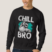 Sweatshirt Design Hipster Avec Fente Pour Homme Chill Bro (Devant)