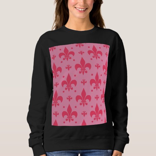 Sweatshirt Design Motif rose Fleur de lis (Devant)