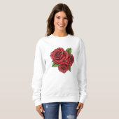 Sweatshirt Design Rose élégant (Devant entier)