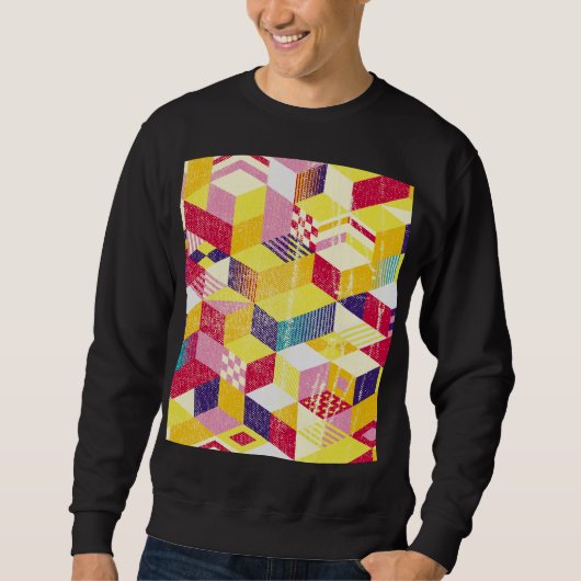 Sweatshirt Design vintage géométrique et abstrait. (Devant)