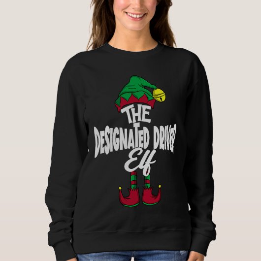 Sweatshirt DESIGNATED DRIVER Elf Family Group Matching PJ Chr (Devant)