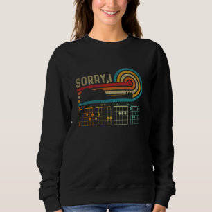 Sweatshirt Désolé I DGAF Message caché Guitare Chords Musique
