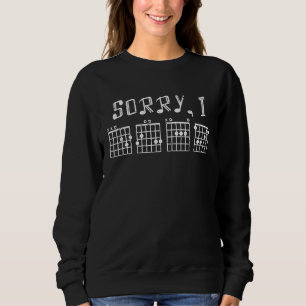 Sweatshirt Désolé je m'en fiche Message Caché Accords Guitar