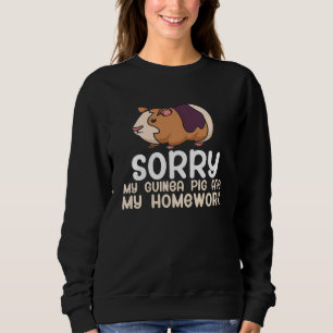 Sweatshirt Désolé, mon cochon de Guinée a mangé mes devoirs  