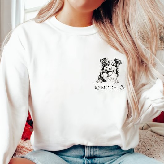 Sweatshirt Dessin à la main de chien berger australien person