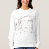 Sweatshirt dessin abstrait fille (Devant)