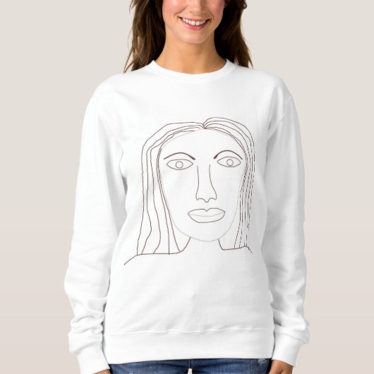 Sweatshirt dessin abstrait fille (Devant)