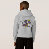 Sweatshirt dessin animé dragon violet (Dos entier)