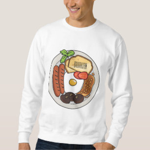 Sweatshirt dessin animé du petit-déjeuner anglais
