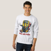 Sweatshirt Dessin Animé Multimètre Mesure Avec Pré (Devant entier)