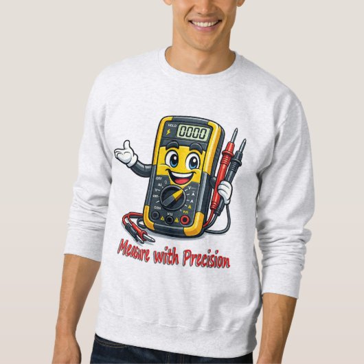 Sweatshirt Dessin Animé Multimètre Mesure Avec Pré (Devant)