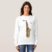 Sweatshirt dessin animé saxophone (Devant entier)