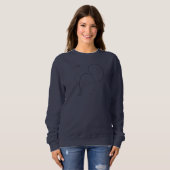 Sweatshirt Dessin au trait d'un chat (Devant entier)