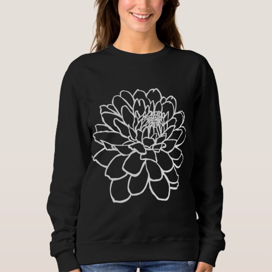 Sweatshirt Dessin Chrysanthemum - Blanc (Devant)