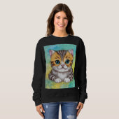 Sweatshirt Dessin de chat (Devant entier)