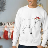 Sweatshirt Dessin de chèvre amusant de Noël