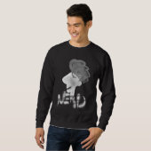 Sweatshirt Dessin de dessin de cool drôle Nerd Guy (Devant entier)