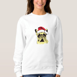 Sweatshirt Dessin de Noël de Bulldog