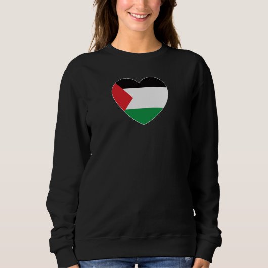 Sweatshirt dessin graphique du pavillon de palestine mignon (Devant)