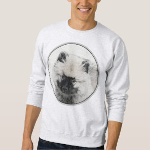 Sweatshirt Dessin Keeshond Chiot - Joli dessin original Chien