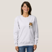 Sweatshirt Dessin manuel personnalisé Shetland Sheepdog (Devant entier)