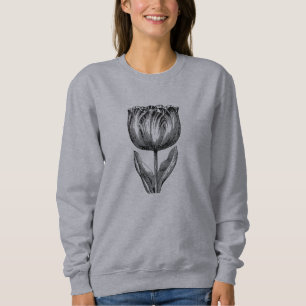 Sweatshirt Dessin minimaliste noir et blanc