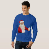 Sweatshirt Dessus drôle de chemise de Longsleeve de Noël de (Devant entier)