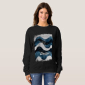 Sweatshirt Destin Florida FL Plage Tropical Surf Vaves Vin (Devant entier)