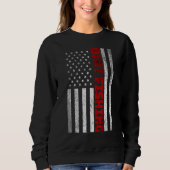 Sweatshirt Détecteur de métaux pêche à la terre Drapeau améri (Devant)