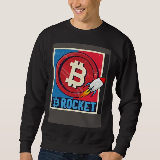 Sweatshirt Détenteur Bitcoin Cours Fusée Bitcoin Explosion (Devant)